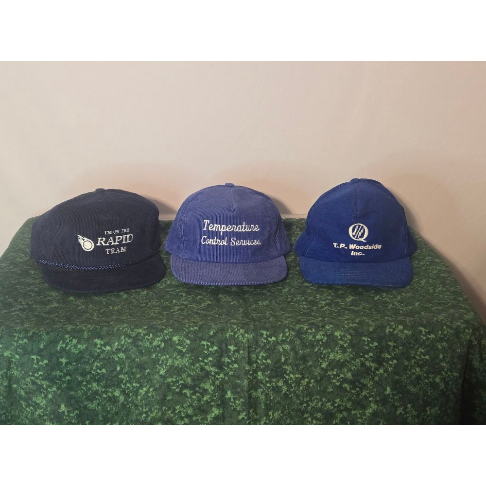 Vintage Corduroy strap and snapback hat Bundle (3 Hats Included)